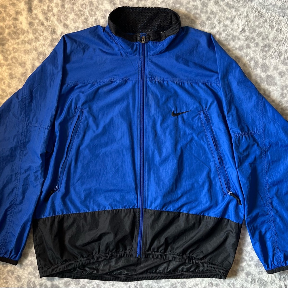 Nike Men's Blue and Black Jacket